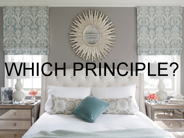 WHICH PRINCIPLE? 