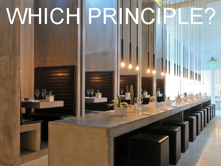 WHICH PRINCIPLE? 