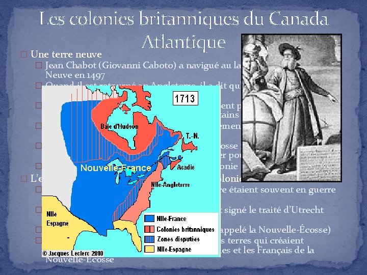 Les colonies britanniques du Canada Atlantique � Une terre neuve � Jean Chabot (Giovanni