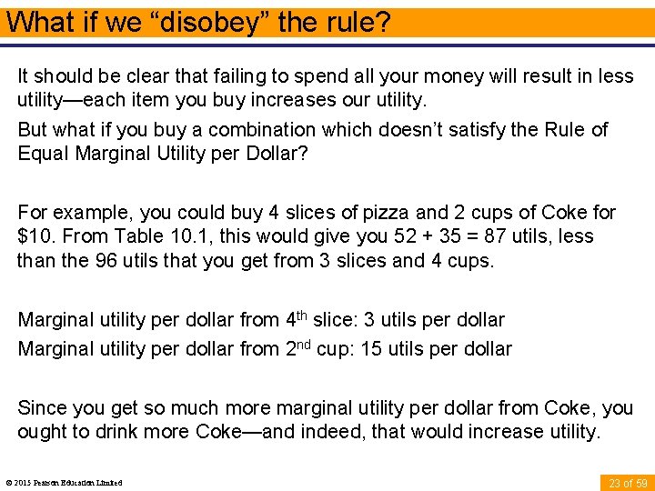 What if we “disobey” the rule? It should be clear that failing to spend