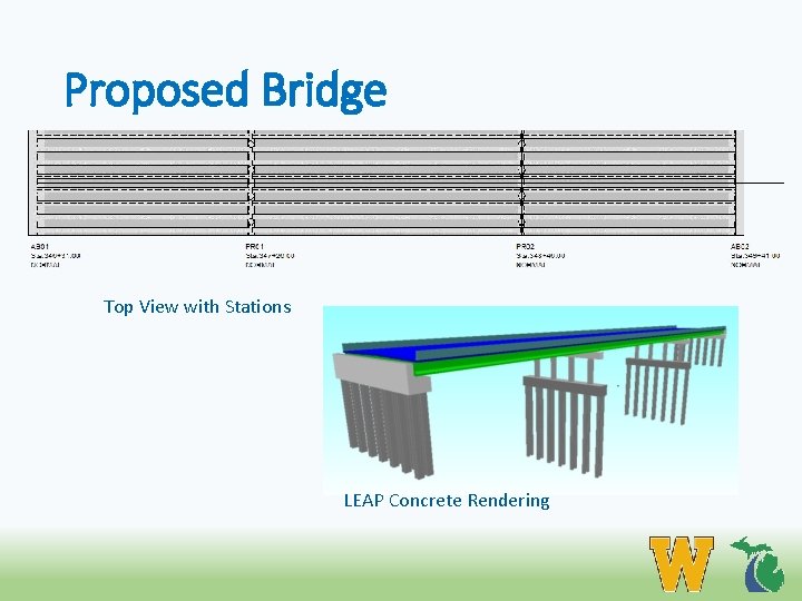 Proposed Bridge Top View with Stations LEAP Concrete Rendering 