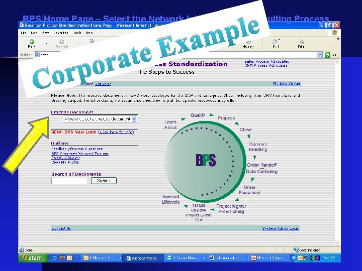 e l p xam BPS Home Page – Select the Network Integration & Consulting