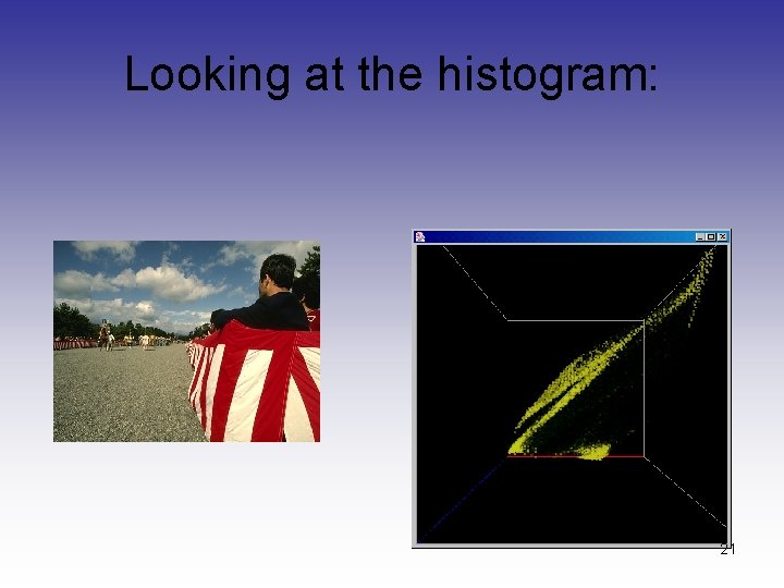 Looking at the histogram: 21 