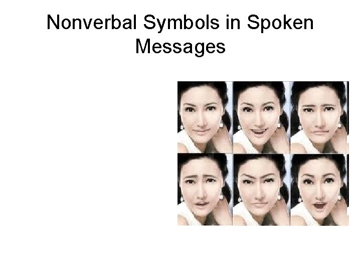 Nonverbal Symbols in Spoken Messages Nonverbal Symbols in Spoken Messages