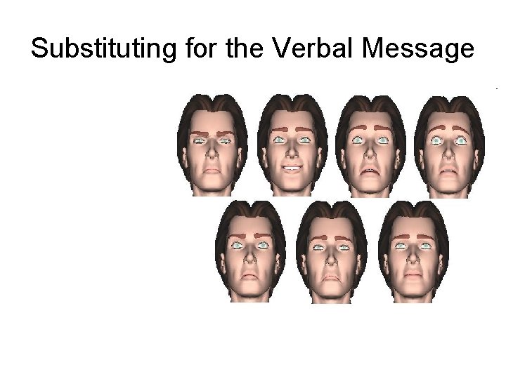 Substituting for the Verbal Message Substituting for the Verbal Message