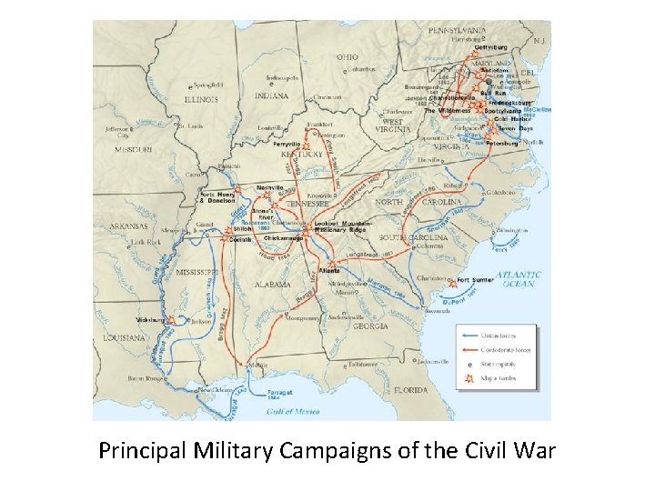 Principal Military Campaigns of the Civil War 