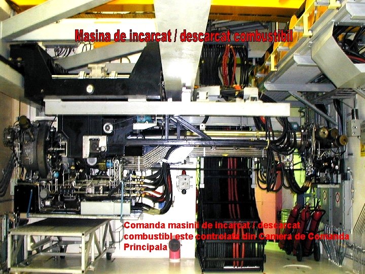 Comanda masinii de incarcat / descarcat combustibl este controlata din Camera de Comanda Principala Comanda masinii de incarcat / descarcat combustibl este controlata din Camera de Comanda Principala