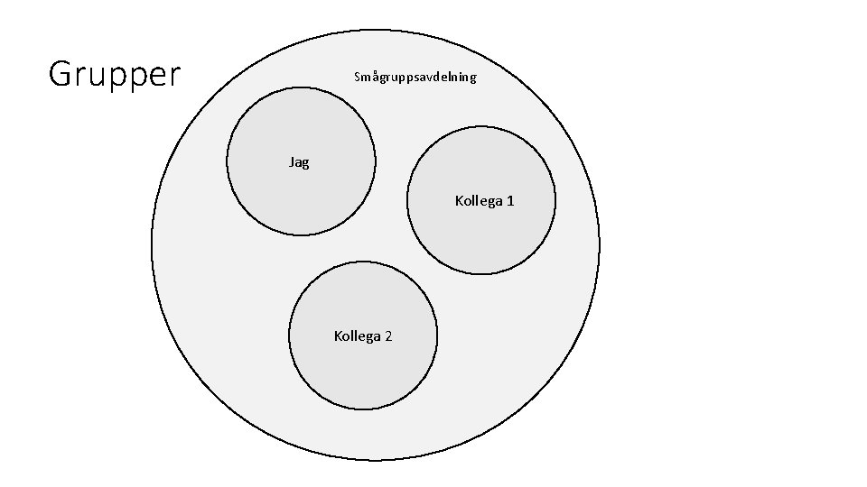 Grupper Smågruppsavdelning Jag Kollega 1 Kollega 2 