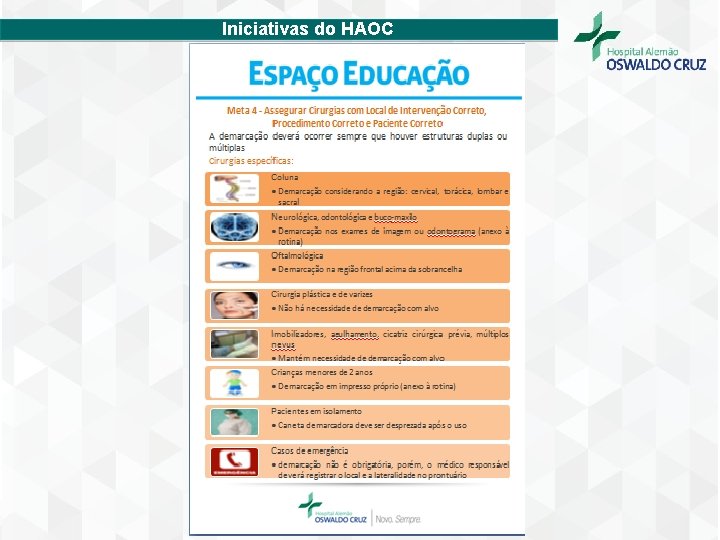 Iniciativas do HAOC 