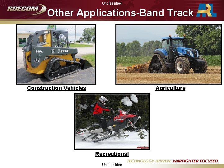 Unclassified Other Applications-Band Track Construction Vehicles Agriculture Recreational Unclassified 