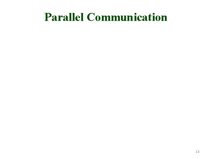 Parallel Communication 13 