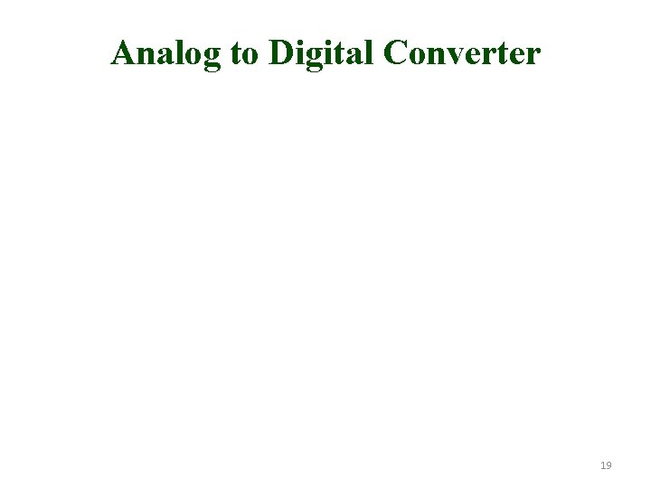 Analog to Digital Converter 19 