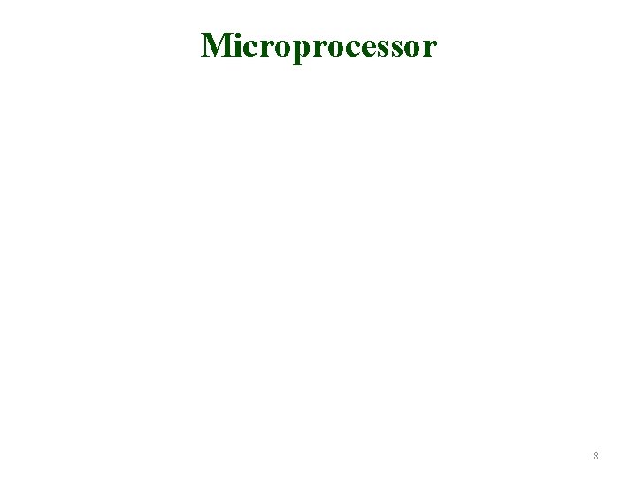 Microprocessor 8 