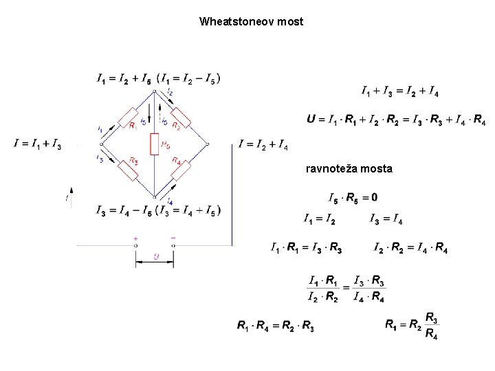 Wheatstoneov most ravnoteža mosta 