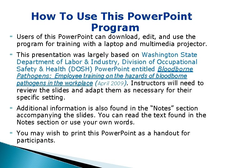 How To Use This Power. Point Program Users of this Power. Point can download,