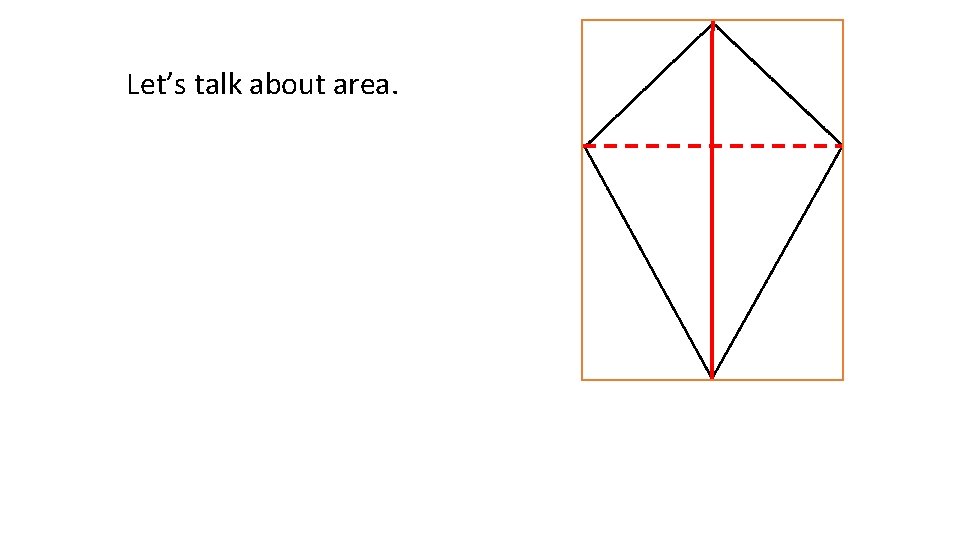 Let’s talk about area. 