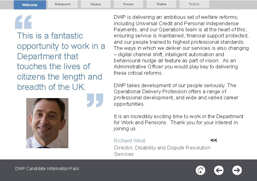 Welcome Background Vacancy This is a fantastic opportunity to work in a Department that