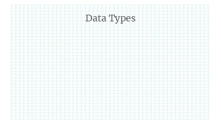 Data Types 