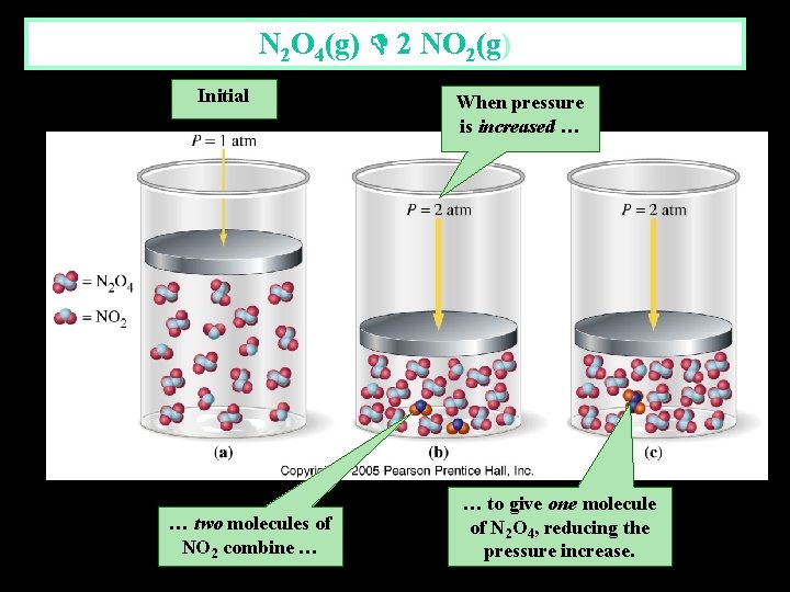N 2 O 4(g) 2 NO 2(g) Initial … two molecules of NO 2