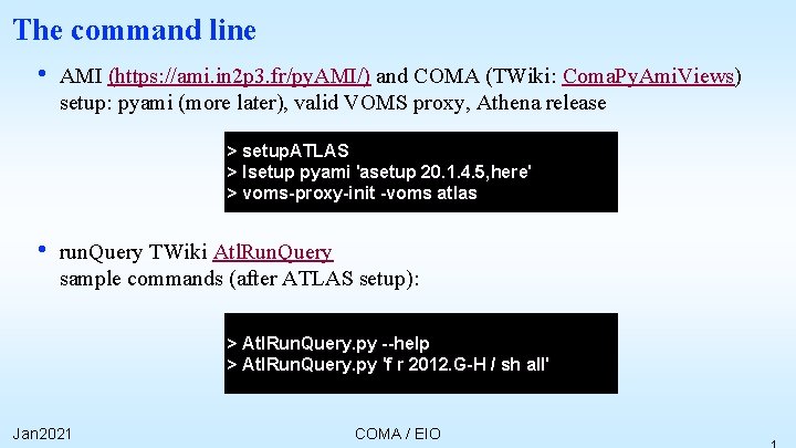 The command line • AMI (https: //ami. in 2 p 3. fr/py. AMI/) and