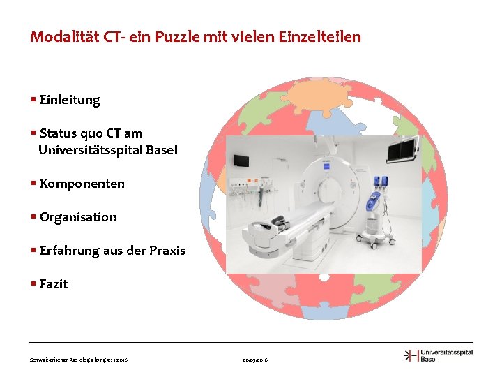 Modalität CT- ein Puzzle mit vielen Einzelteilen § Einleitung § Status quo CT am
