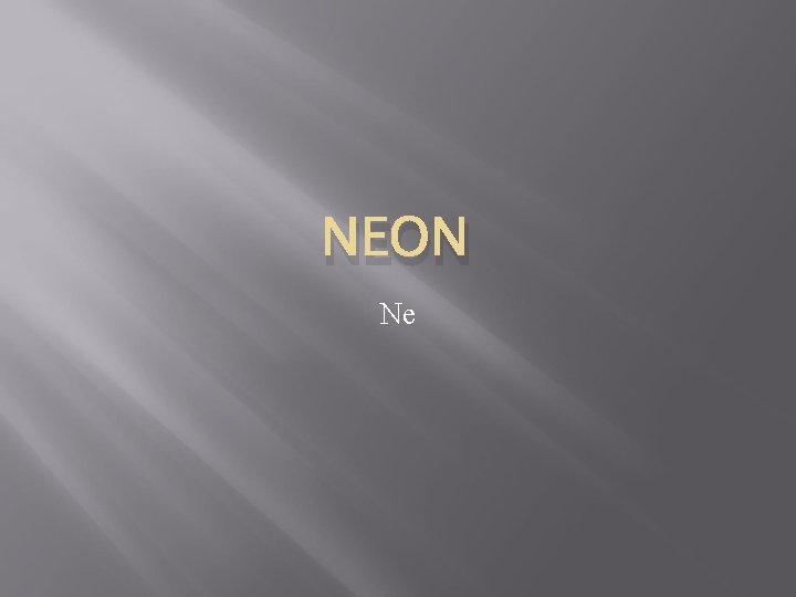 NEON Ne 