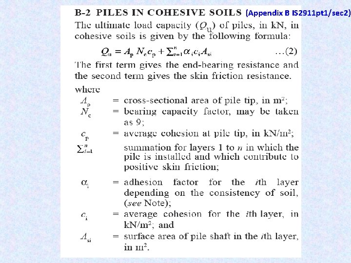 (Appendix B IS 2911 pt 1/sec 2) 