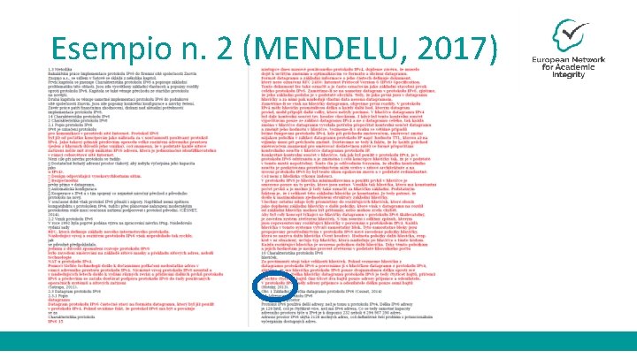 Esempio n. 2 (MENDELU, 2017) 
