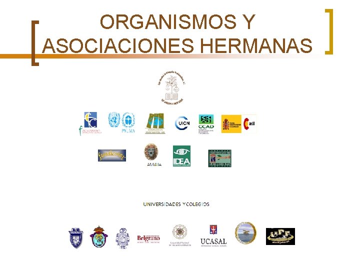 ORGANISMOS Y ASOCIACIONES HERMANAS 