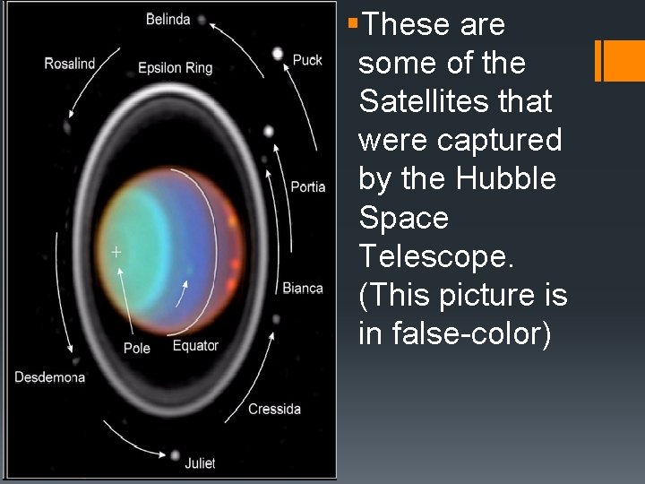§These are some of the Satellites that were captured by the Hubble Space Telescope.