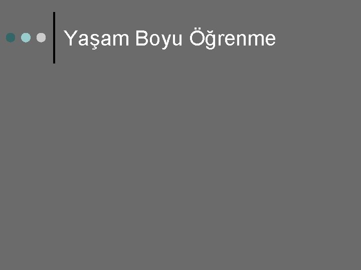 Yaşam Boyu Öğrenme 
