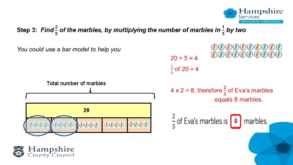 • Total number of marbles 20 8 