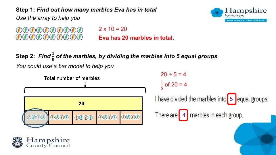  • Total number of marbles 5 20 4 