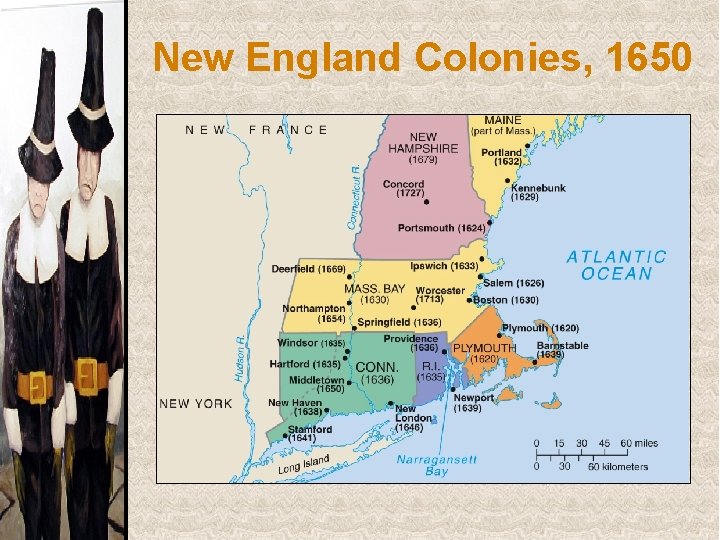New England Colonies, 1650 