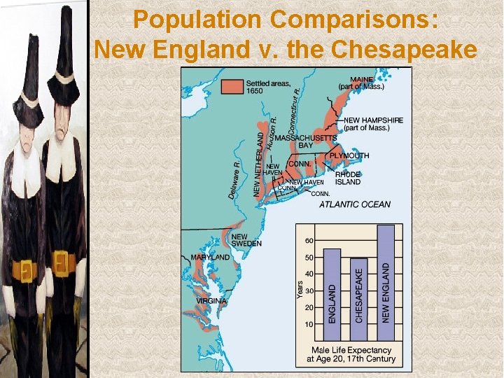 Population Comparisons: New England v. the Chesapeake 