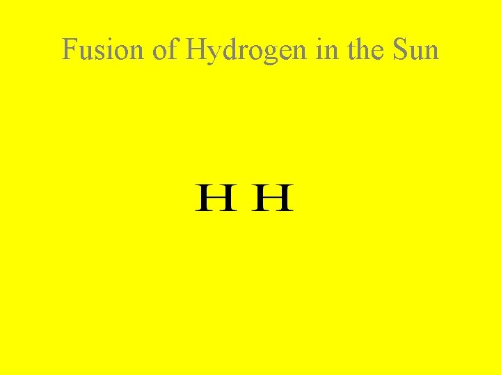 Fusion of Hydrogen in the Sun 