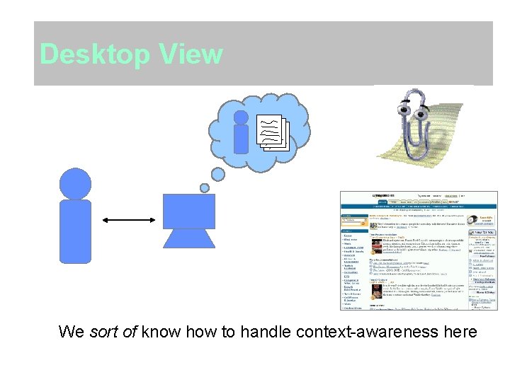 Desktop View We sort of know how to handle context-awareness here 