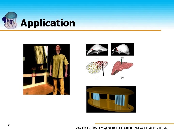 Application 2 The UNIVERSITY of NORTH CAROLINA at CHAPEL HILL 