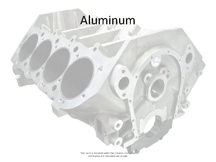 Aluminum This work is licensed under the Creative Commons Attribution 4. 0 International License Aluminum This work is licensed under the Creative Commons Attribution 4. 0 International License