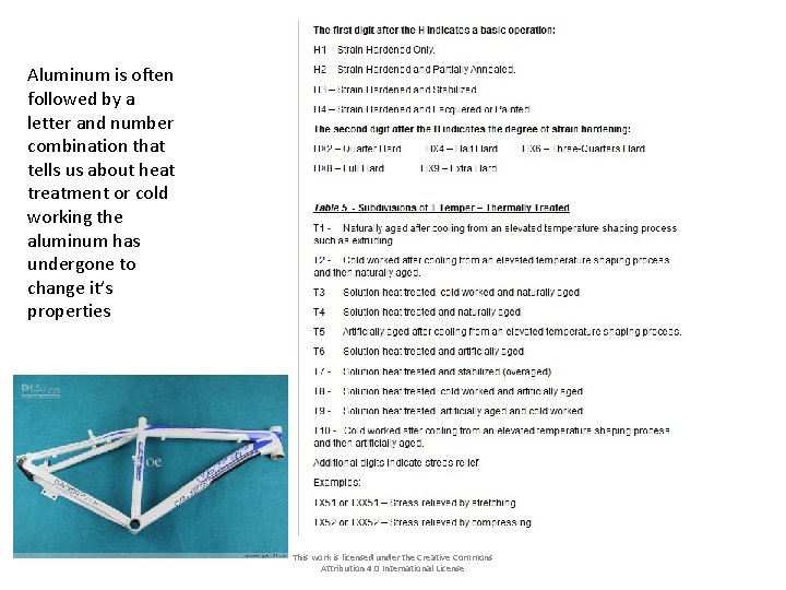 Aluminum is often followed by a letter and number combination that tells us about Aluminum is often followed by a letter and number combination that tells us about
