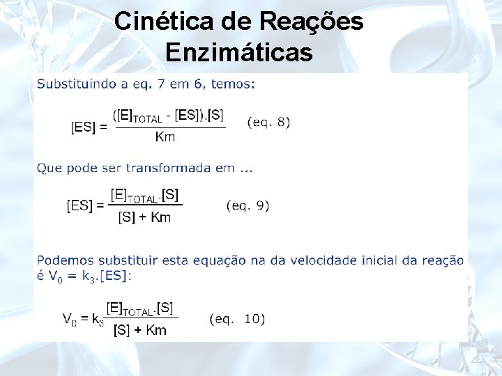 Cinética de Reações Enzimáticas 