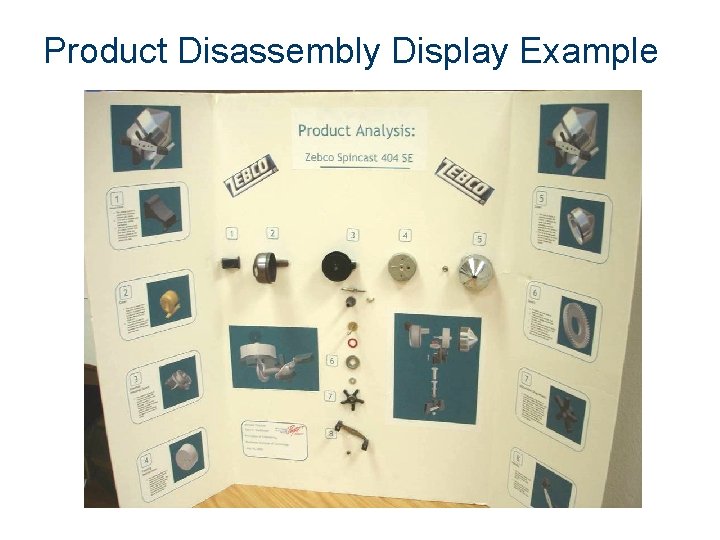 Product Disassembly Display Example 