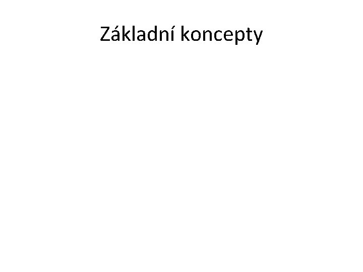 Základní koncepty 