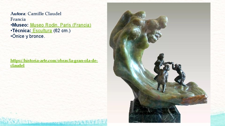 Autora: Camille Claudel Francia • Museo: Museo Rodin, París (Francia) • Técnica: Escultura (62