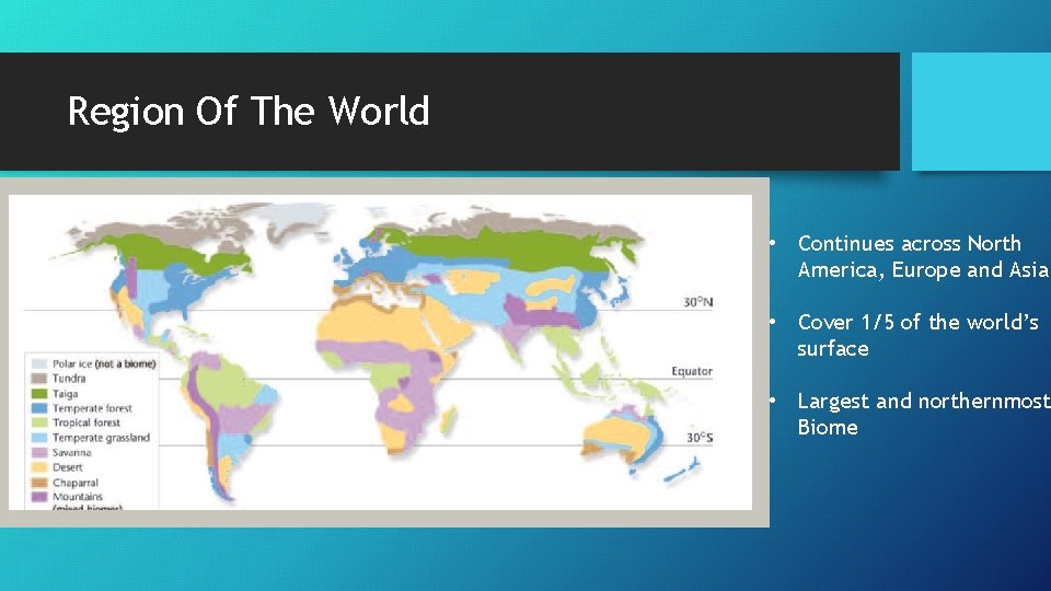 Region Of The World • Continues across North America, Europe and Asia • Cover