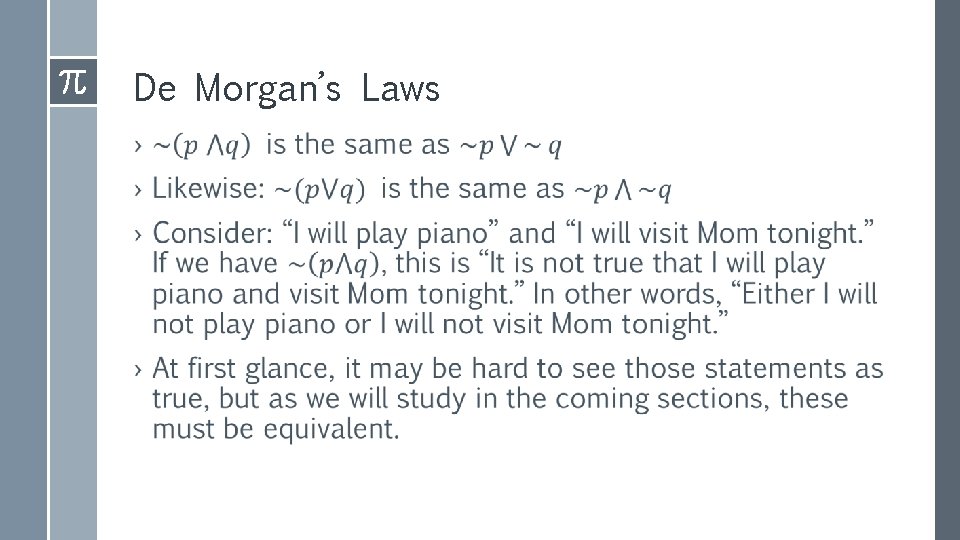 De Morgan’s Laws › De Morgan’s Laws ›
