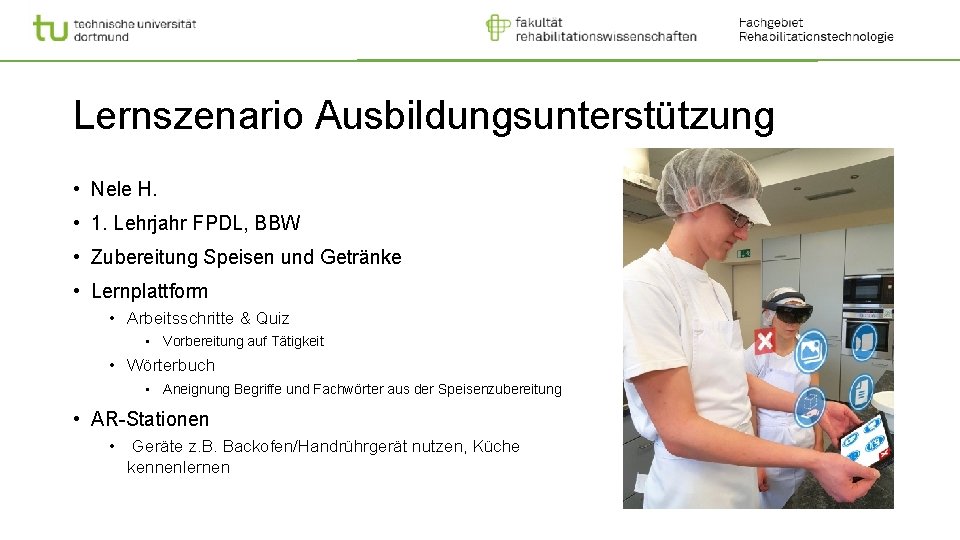 Lernszenario Ausbildungsunterstützung • Nele H. • 1. Lehrjahr FPDL, BBW • Zubereitung Speisen und