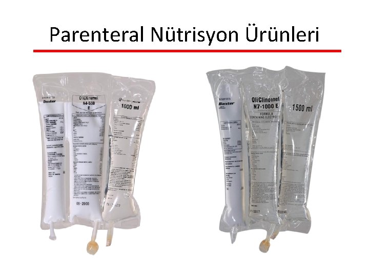 Parenteral Nütrisyon Ürünleri 