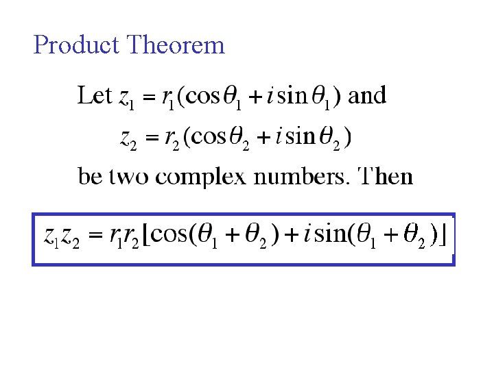 Product Theorem 