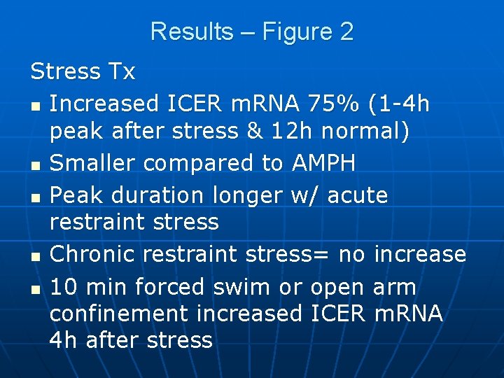 Results – Figure 2 Stress Tx n Increased ICER m. RNA 75% (1 -4